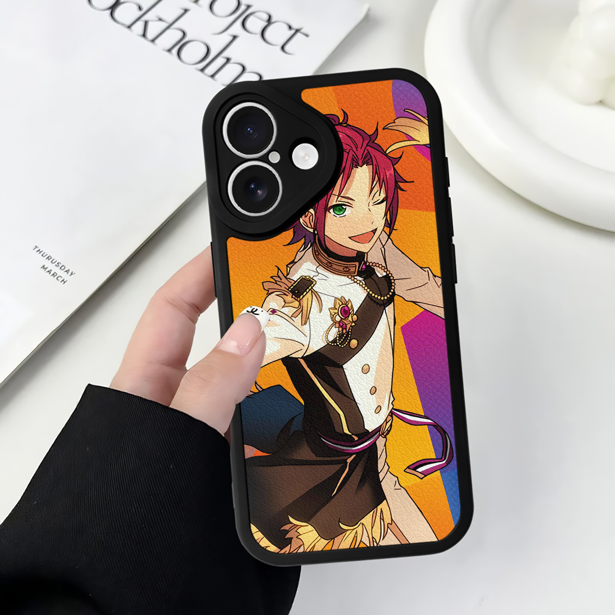 （画像用） あんさんぶるスターズ! Ensemble Stars 【iPhone 16シリーズ対応】シリコンスマホケース（レザー調） 材質：シリコン